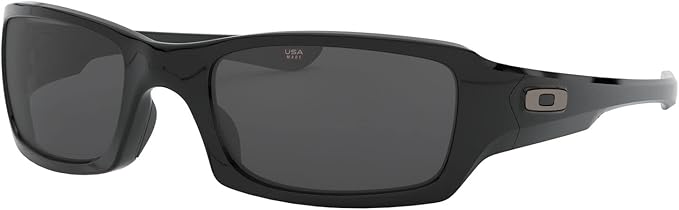 Oakley Men's Polished Black/Grey Rectangular Sunglasses - Image 4