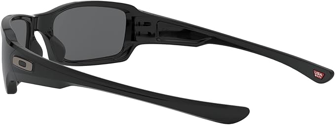 Oakley Men's Polished Black/Grey Rectangular Sunglasses - Image 2