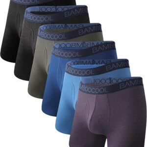 BAMBOO COOL Breathable Men's 12blue/1purple/1gray/2black（6 Pack) Underwear