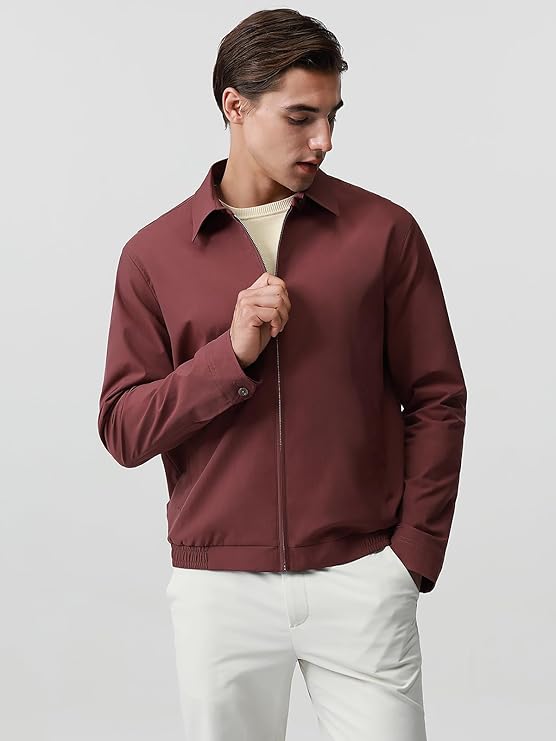 Woven Red Jacket for Men - Image 2