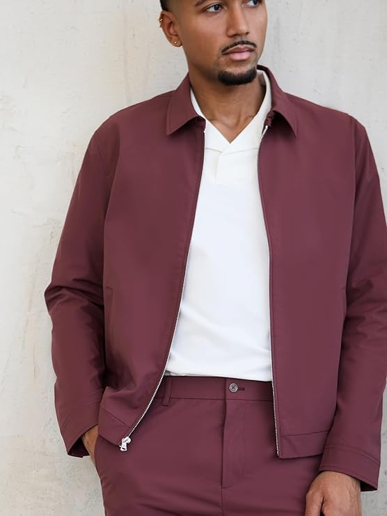 Woven Red Jacket for Men - Image 4