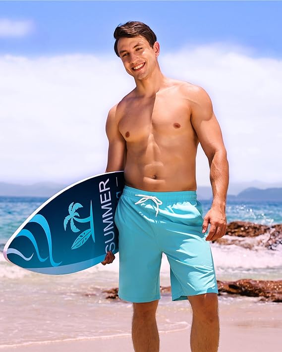 difficort Mens Sky Blue Swim Trunks - Image 2