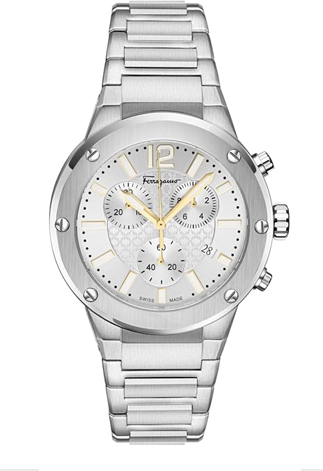 Ferragamo Mens Swiss Made silver-SFJE00324 Watch F-80 Collection