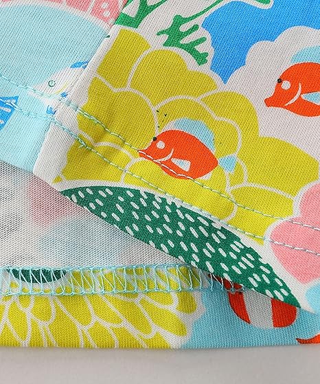 Cotton Short Sleeve Casual Girls Dresses(Blue Stripe) - Image 5