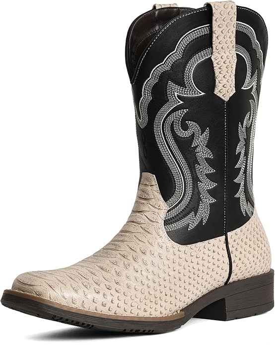 IUV Cowboy White Boots for Men