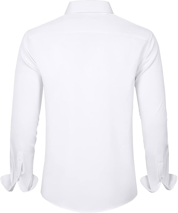 J.VER Men's Dress Shirts Solid Long Sleeve Formal Shirt - Image 4