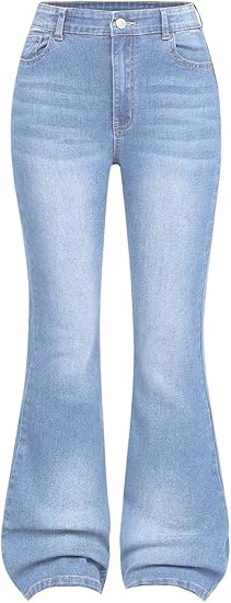 Girl's Flare Jeans High Waisted Bell Bottom Denim Pants with Pockets (Pant 5)