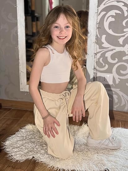 Girls Cargo Pants Quick Dry Baggy Hiking Pants Wide Leg Cargo Jogger Trousers for Kids Outdoor (Pant 2) - Image 4